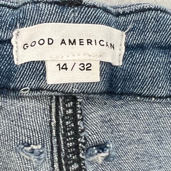 Good American Good Legs High Rise Straight Denim Jeans Blue Size 14 NWT Retro - Picture 9 of 15